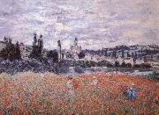 Claude Monet Poppy Field near Vetheuil Spain oil painting artist
